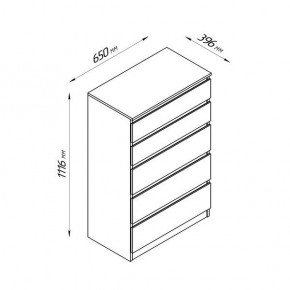 2.03.02.070.4 КАСТОР комод 5 ящиков RU серый в Магнитогорске - magnitogorsk.ok-mebel.com | фото 2