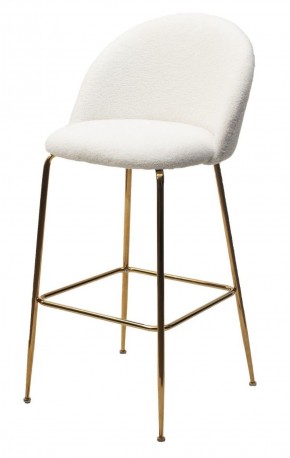 Барный стул GLADE NINI-01 Белый, teddy / золотой каркас М-City в Магнитогорске - magnitogorsk.ok-mebel.com | фото