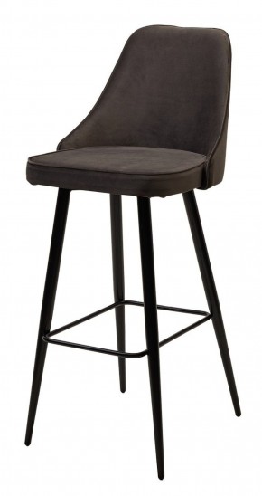Барный стул NEPAL-BAR ГРАФИТ #14, велюр/ черный каркас (H=78cm) М-City в Магнитогорске - magnitogorsk.ok-mebel.com | фото 1
