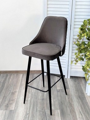 Барный стул NEPAL-BAR ГРАФИТ #14, велюр/ черный каркас (H=78cm) М-City в Магнитогорске - magnitogorsk.ok-mebel.com | фото 4