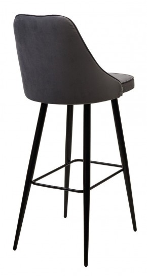 Барный стул NEPAL-BAR СЕРЫЙ #27, велюр/ черный каркас (H=78cm) М-City в Магнитогорске - magnitogorsk.ok-mebel.com | фото 3