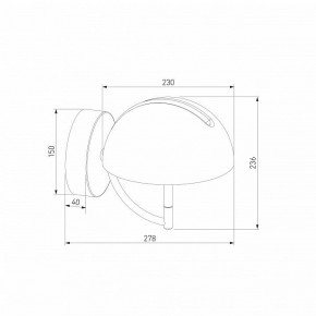 Бра Eurosvet Emisfero 50083/1 LED золото в Магнитогорске - magnitogorsk.ok-mebel.com | фото 3