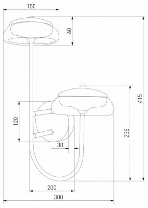 Бра Eurosvet Fungo 50388/2 LED черный в Магнитогорске - magnitogorsk.ok-mebel.com | фото 5