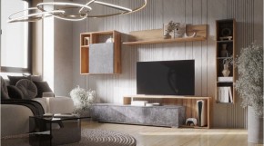 ДАЛЛАС Гостиная (модульная) цемент темный в Магнитогорске - magnitogorsk.ok-mebel.com | фото
