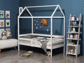 Детская кровать-домик из массива березы Соня-6 (Белый/Лак) в Магнитогорске - magnitogorsk.ok-mebel.com | фото 1