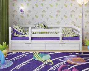 Детская кровать из массива березы Соня-5 (Белый/Лак) в Магнитогорске - magnitogorsk.ok-mebel.com | фото