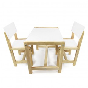 Детский растущий комплект стол и два стула  Я САМ "Лофт" (Белый, Сосна) в Магнитогорске - magnitogorsk.ok-mebel.com | фото 1