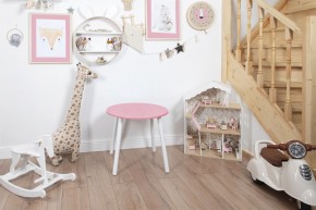 Детский стол круглый Rolti Baby (розовый/белый, массив березы/мдф) в Магнитогорске - magnitogorsk.ok-mebel.com | фото