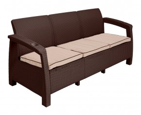 Диван Yalta Premium Sofa 3 Set (Ялта) шоколадный (+подушки под спину) в Магнитогорске - magnitogorsk.ok-mebel.com | фото 2