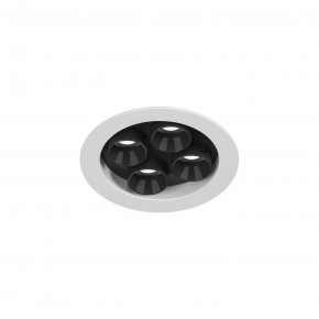 DK2510-WB Встраиваемый светильник SPACE со светодиодом d65 220V 8W 38° 4000К IP20 белый/черный алюминий в Магнитогорске - magnitogorsk.ok-mebel.com | фото 4