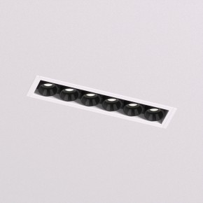 DK2531-WB Встраиваемый светильник SPACE со светодиодом под шпатлевку L126mm 220V 10W 38° 4000К IP20 белый/черный алюминий в Магнитогорске - magnitogorsk.ok-mebel.com | фото