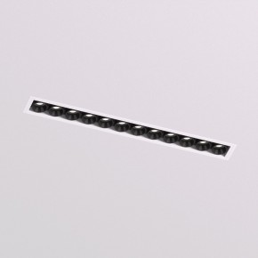DK2532-WB Встраиваемый светильник SPACE со светодиодом под шпатлевку L240mm 220V 20W 38° 4000К IP20 белый/черный алюминий в Магнитогорске - magnitogorsk.ok-mebel.com | фото