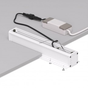 DK2532-WB Встраиваемый светильник SPACE со светодиодом под шпатлевку L240mm 220V 20W 38° 4000К IP20 белый/черный алюминий в Магнитогорске - magnitogorsk.ok-mebel.com | фото 6