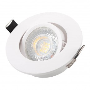 DK3020-WH Встраиваемый светильник, IP 20, 10 Вт, GU5.3, LED, белый, пластик в Магнитогорске - magnitogorsk.ok-mebel.com | фото 2