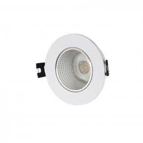 DK3061-WH+CH Встраиваемый светильник, IP 20, 10 Вт, GU5.3, LED, белый/хром, пластик в Магнитогорске - magnitogorsk.ok-mebel.com | фото