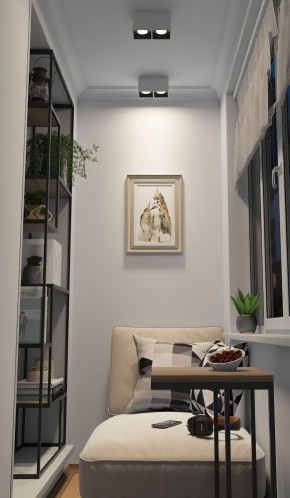 DK3085-WB+WH Светильник накладной IP 20, 10 Вт, GU5.3, LED, бело-черный/белый, пластик в Магнитогорске - magnitogorsk.ok-mebel.com | фото 2