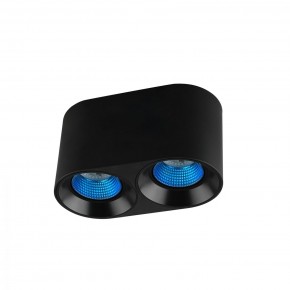 DK3096-BK+CY Светильник накладной IP 20, 10 Вт, GU5.3, LED, черный/голубой, пластик в Магнитогорске - magnitogorsk.ok-mebel.com | фото