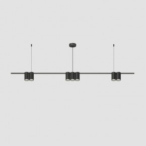 DK4063-BK Подвесной светильник ORBIT, IP20, 7xGU10 LED до 15 Вт, черный матовый, алюминий в Магнитогорске - magnitogorsk.ok-mebel.com | фото