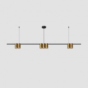 DK4063-BK+SG Подвесной светильник ORBIT, IP20, 7xGU10 LED до 15 Вт, черный + сатинированное золото, алюминий в Магнитогорске - magnitogorsk.ok-mebel.com | фото 2