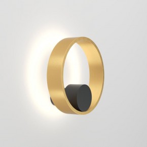 DK5060-BK+SG Бра ORBIT, IP20, 3000К, LED, 10 Вт, черный + сатинированное золото, алюминий в Магнитогорске - magnitogorsk.ok-mebel.com | фото
