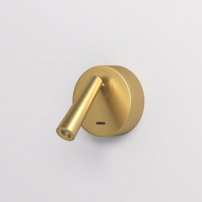 DK5072-SB Бра SHINE WALL со светодиодом, D104*H68, IP20, 3000К, 3W, RA?90, сатинированная латунь, алюминий в Магнитогорске - magnitogorsk.ok-mebel.com | фото 2
