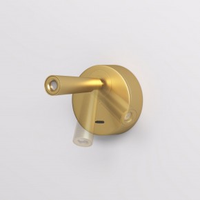 DK5072-SB Бра SHINE WALL со светодиодом, D104*H68, IP20, 3000К, 3W, RA?90, сатинированная латунь, алюминий в Магнитогорске - magnitogorsk.ok-mebel.com | фото 3