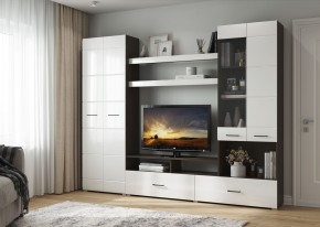 Гостиная Альфа МДФ (Венге/Белый глянец) в Магнитогорске - magnitogorsk.ok-mebel.com | фото 4