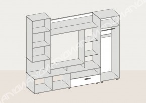 Гостиная Аллегро вариант-3 (Венге/Белфорт) в Магнитогорске - magnitogorsk.ok-mebel.com | фото 3