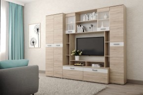 Гостиная Белла (Дуб Сонома/Белый глянец) в Магнитогорске - magnitogorsk.ok-mebel.com | фото