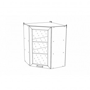 КГ "Агава" ВВУС550 Шкаф навесной угловой h 900 Лиственница светлая в Магнитогорске - magnitogorsk.ok-mebel.com | фото