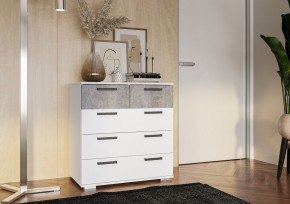 Комод Стандарт-5 NEW (белый/цемент светлый) в Магнитогорске - magnitogorsk.ok-mebel.com | фото 3