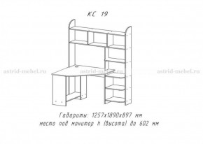 Компьютерный стол №19 (Анкор темный) в Магнитогорске - magnitogorsk.ok-mebel.com | фото 3