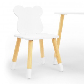 Комплект детской мебели стол и два стула Мишутка (Белый/Белый/Береза) в Магнитогорске - magnitogorsk.ok-mebel.com | фото