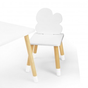 Комплект детской мебели стол и два стула Облачко (Белый/Белый/Береза) в Магнитогорске - magnitogorsk.ok-mebel.com | фото 1