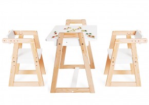 Комплект детской мебели стол и  два стула Я САМ "Лофт-Дуо" (Белый) в Магнитогорске - magnitogorsk.ok-mebel.com | фото