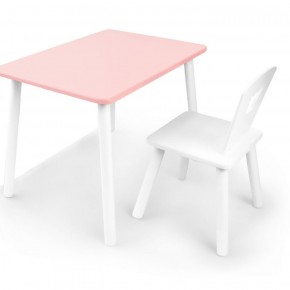 Комплект детской мебели стол и стул Корона (Розовый/Белый/Белый) в Магнитогорске - magnitogorsk.ok-mebel.com | фото 2