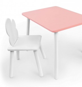 Комплект детской мебели стол и стул Облачко (Розывый/Белый/Белый) в Магнитогорске - magnitogorsk.ok-mebel.com | фото