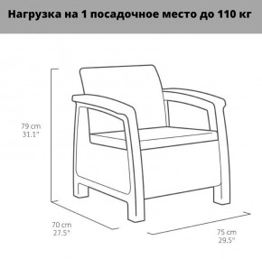 Комплект мебели Корфу Рест (Corfu Rest - without table) графит в Магнитогорске - magnitogorsk.ok-mebel.com | фото 3
