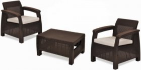 Комплект мебели Корфу Уикенд (Corfu Weekend) коричневый - серо-бежевый * в Магнитогорске - magnitogorsk.ok-mebel.com | фото