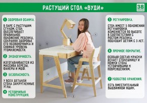 Комплект растущий стол и стул с чехлом 38 попугаев «Вуди» (Белый, Белый, Беж) в Магнитогорске - magnitogorsk.ok-mebel.com | фото 1