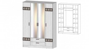 КОСТА-РИКА Шкаф 4-х створчатый (анкор светлый) в Магнитогорске - magnitogorsk.ok-mebel.com | фото