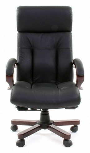 Кресло для руководителя Chairman 421 черный/орех темный, черный в Магнитогорске - magnitogorsk.ok-mebel.com | фото 2