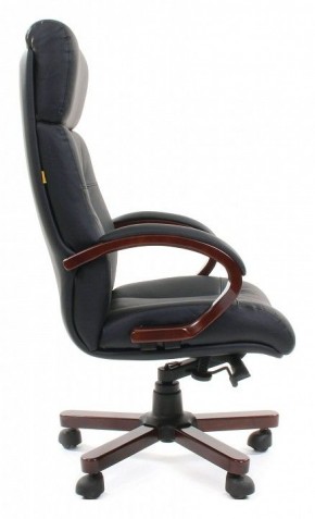 Кресло для руководителя Chairman 421 черный/орех темный, черный в Магнитогорске - magnitogorsk.ok-mebel.com | фото 3