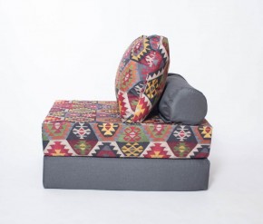 Кресло-кровать-пуф бескаркасное Прайм (мехико серый-графит) в Магнитогорске - magnitogorsk.ok-mebel.com | фото