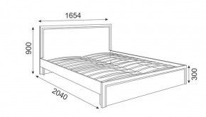 Кровать 1.6 М07 Стандарт с основанием Беатрис (Орех гепланкт) в Магнитогорске - magnitogorsk.ok-mebel.com | фото