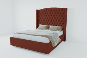 Кровать Берлин ЛЮКС с ПМ 1200 (велюр бордо) в Магнитогорске - magnitogorsk.ok-mebel.com | фото