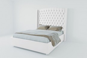 Кровать Берлин ЛЮКС с ПМ 800 (экокожа белая) в Магнитогорске - magnitogorsk.ok-mebel.com | фото