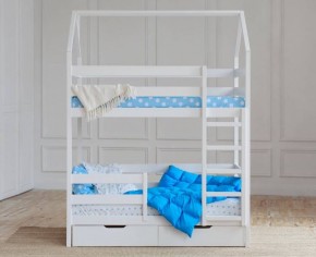 Кровать-домик двухъярусная 80*160 Белый в Магнитогорске - magnitogorsk.ok-mebel.com | фото 5