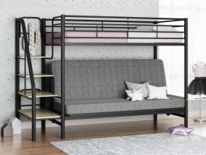 Кровать двухъярусная с диваном "Мадлен-3" (Черный/Серый) в Магнитогорске - magnitogorsk.ok-mebel.com | фото 1