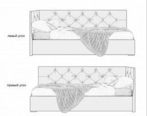 Кровать угловая Лилу интерьерная +основание (120х200) в Магнитогорске - magnitogorsk.ok-mebel.com | фото 2
